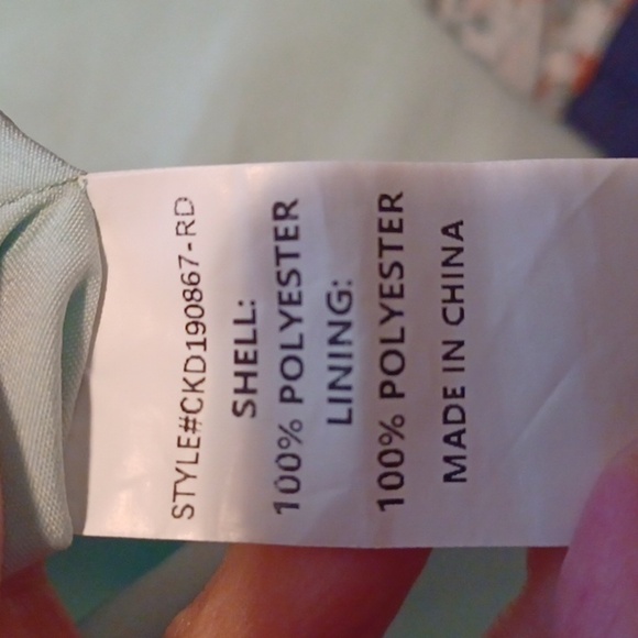 <> Floral Summer Green  Dress - Picture 7 of 8